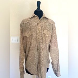 John Robshaw for Lucky Brand Western Pearl Snap Shirt